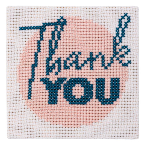 Thank You Stitchfinity Counted Cross Stitch Kit - Click Image to Close